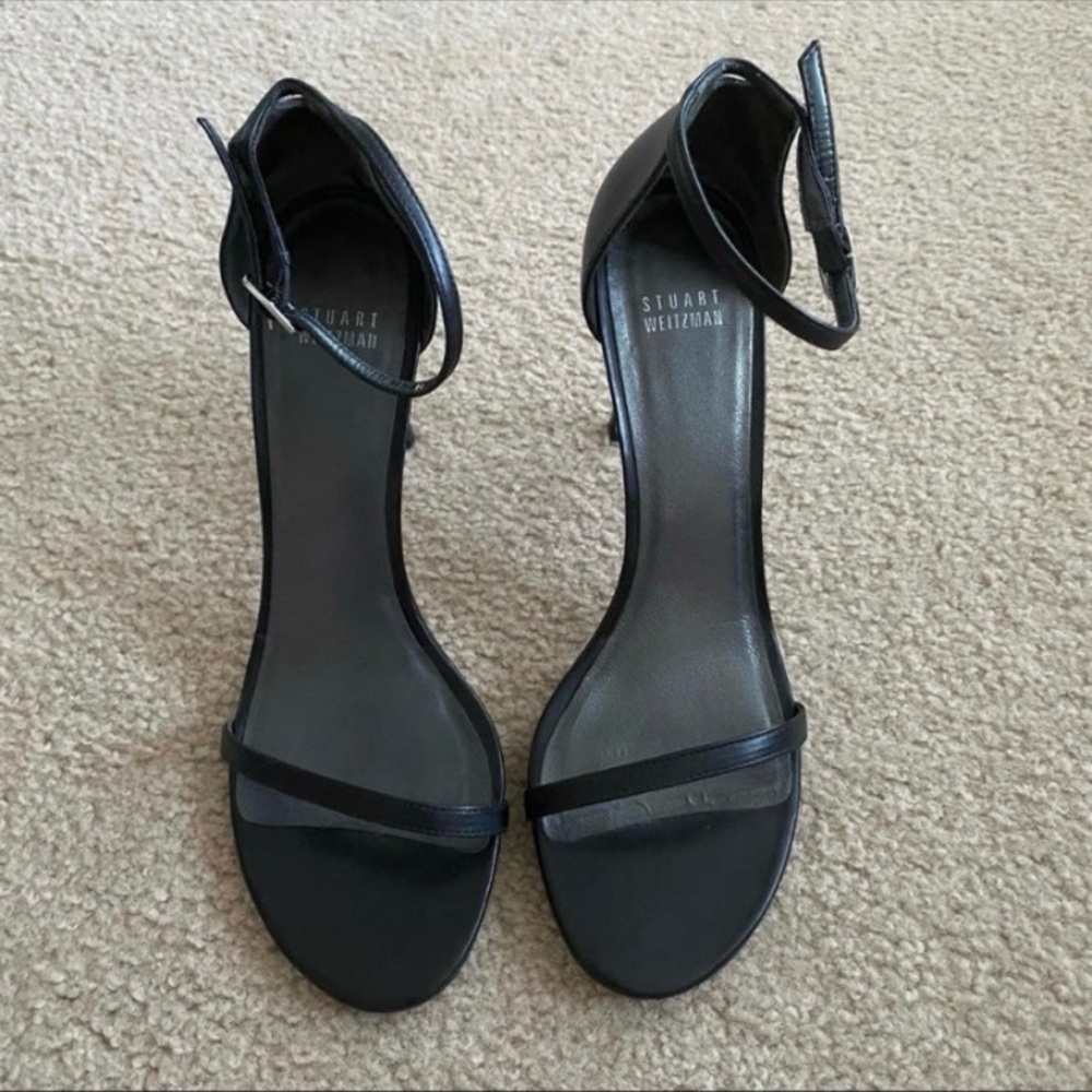 Stuart Weitzman Nudistsong Black Nappa Leather
